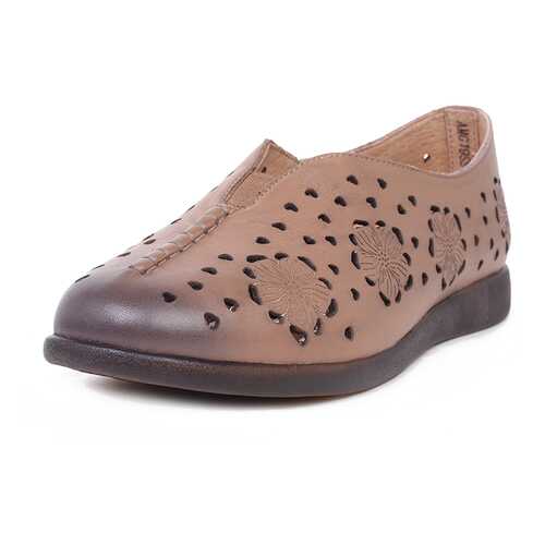 Мокасины женские Alessio Nesca Comfort b3106070 коричневые 40 RU в Конверс